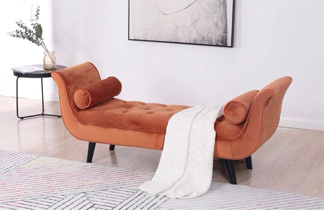 TOPHER Modern Velvet Bench - Radical Homes Singapore