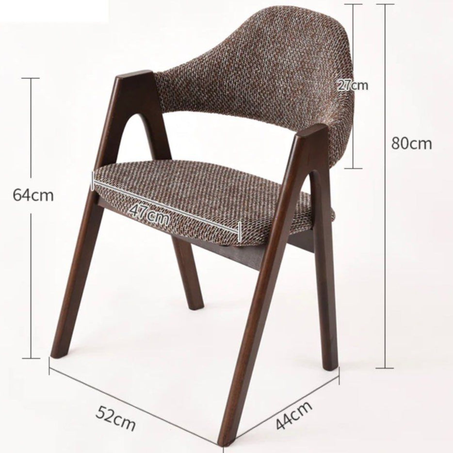HORAGANO Solid Wood Backrest Dining Chairs (Set of 2) - Radical Homes Singapore