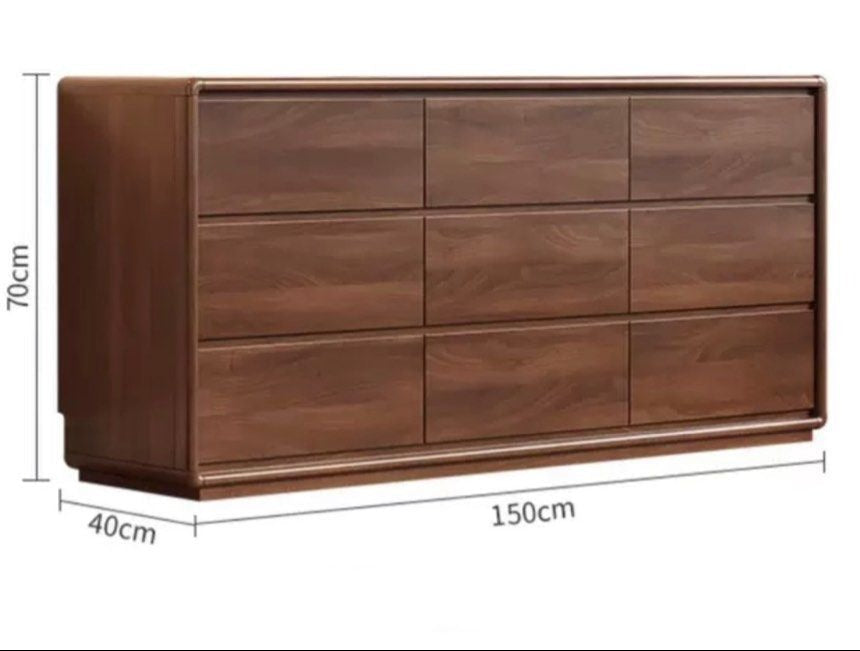 MUNDI Rustic Walnut Chest Of Drawers' - Radical Homes Singapore