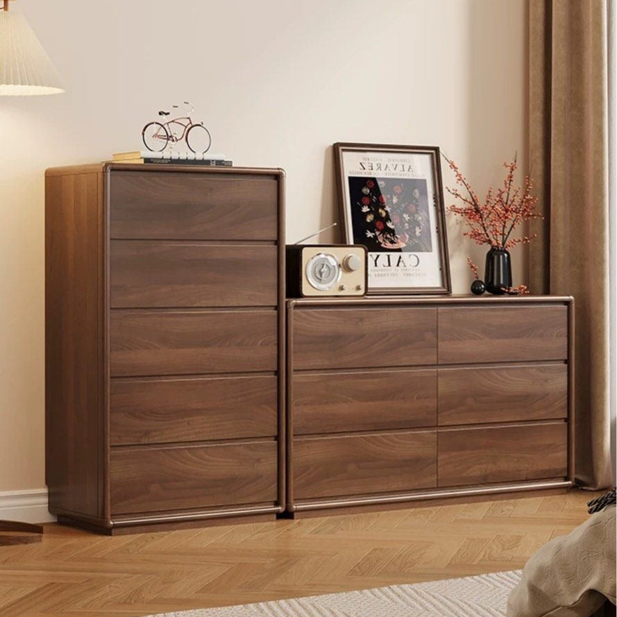 MUNDI Rustic Walnut Chest Of Drawers' - Radical Homes Singapore