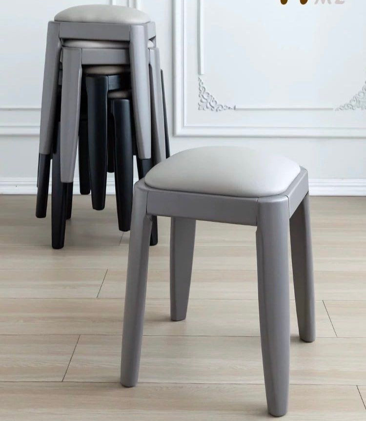 QUENS Stackable Solid Wood Stool - Radical Homes Singapore