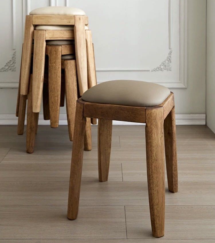QUENS Stackable Solid Wood Stool - Radical Homes Singapore