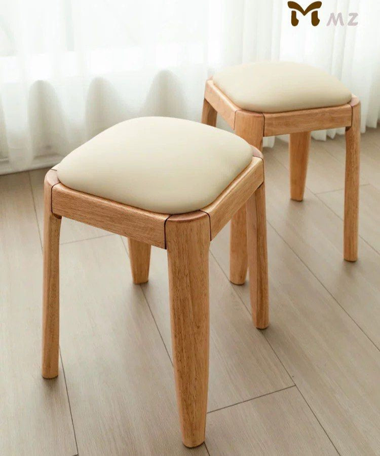 QUENS Stackable Solid Wood Stool - Radical Homes Singapore
