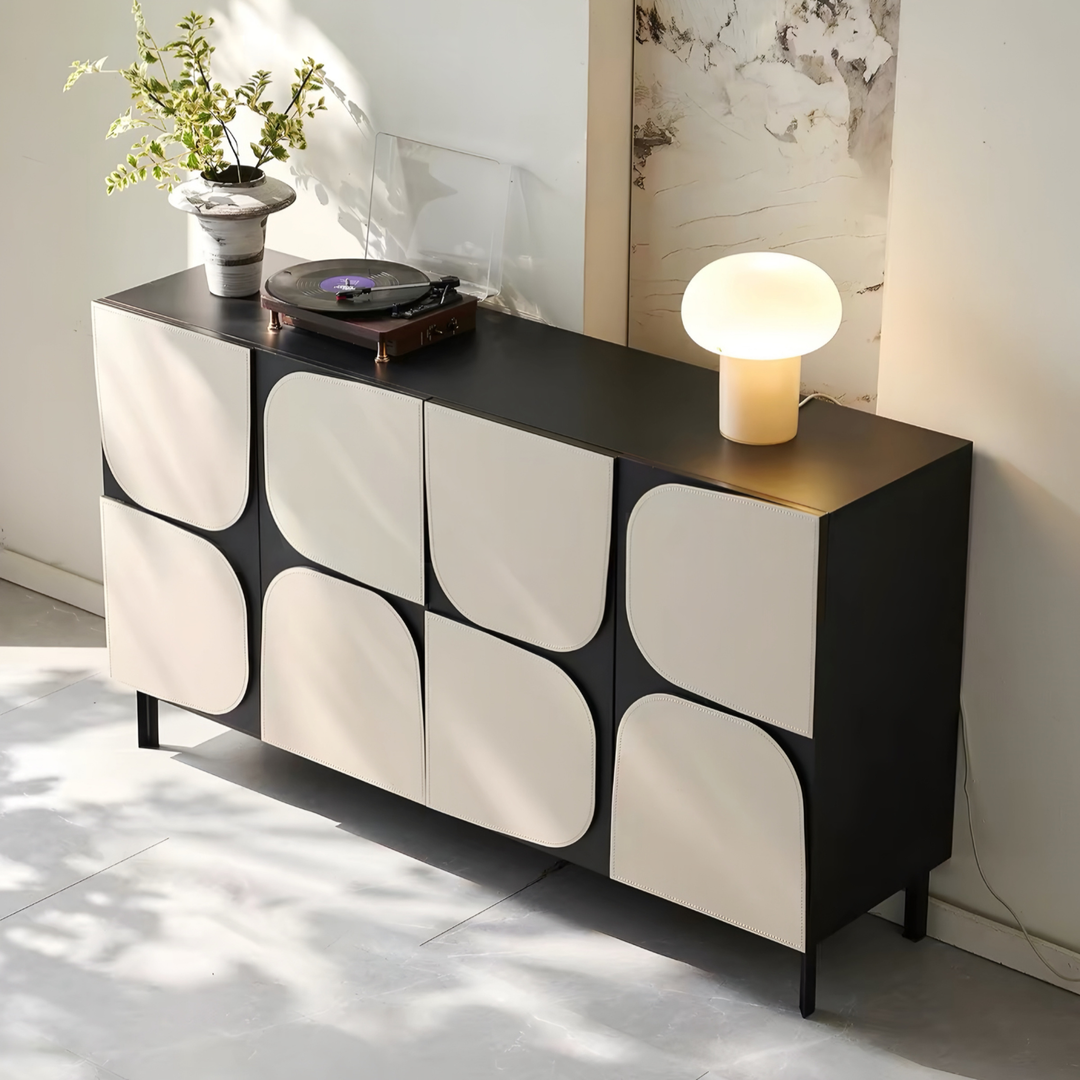 SADRIEL Modern Saddle Leather Sideboard - Cassa Haus Singapore