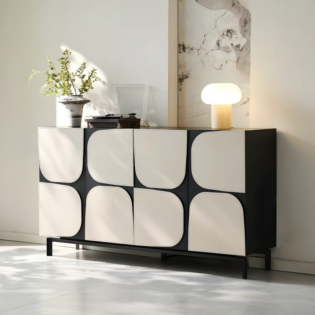 SADRIEL Modern Saddle Leather Sideboard - Cassa Haus Singapore