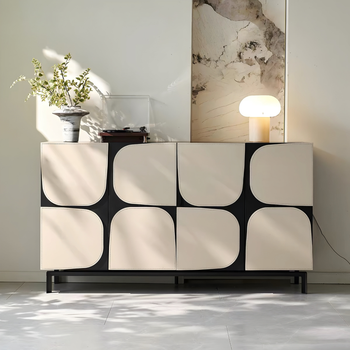 SADRIEL Modern Saddle Leather Sideboard - Cassa Haus Singapore