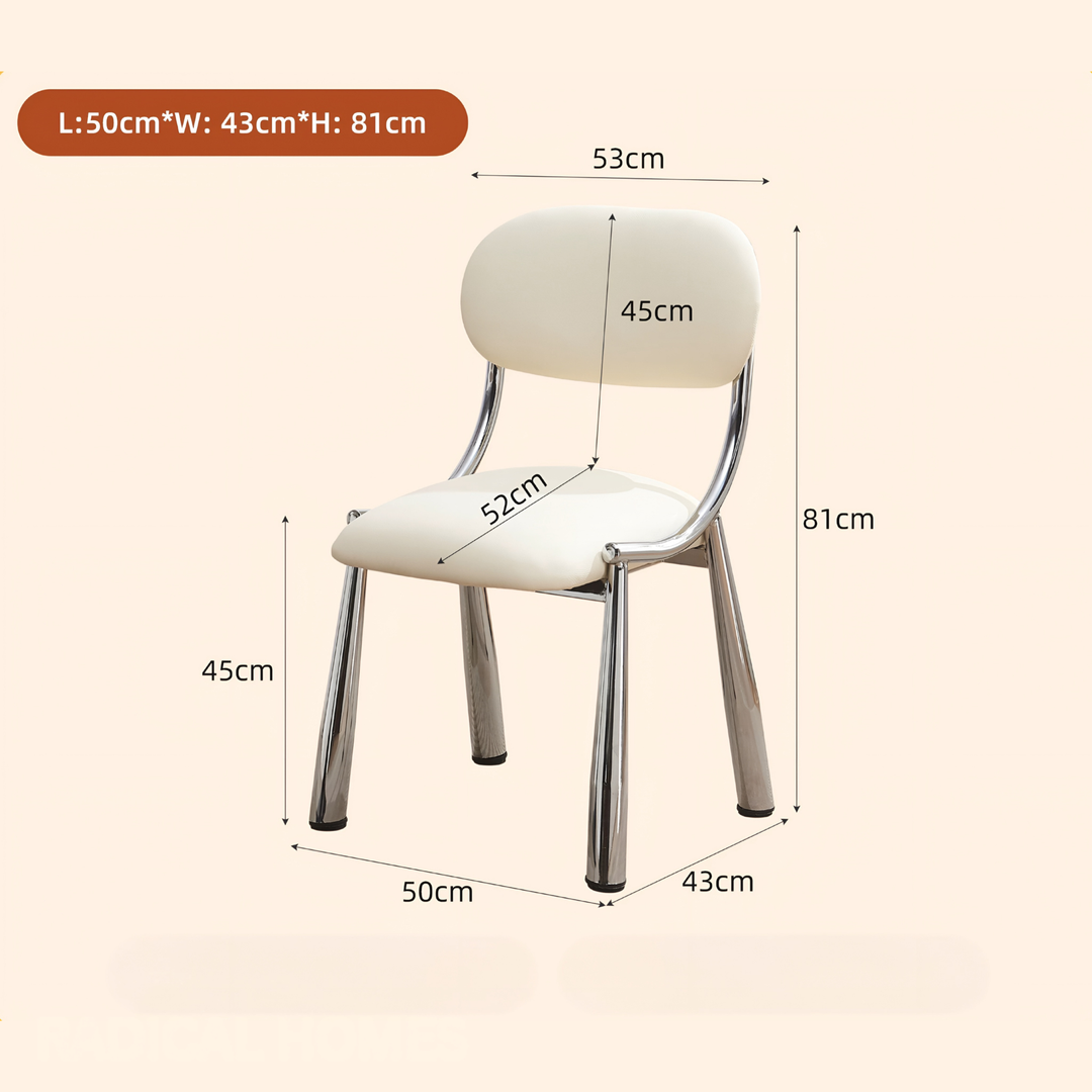 MARCELLA Modern Boucle / Leather Dining Chair