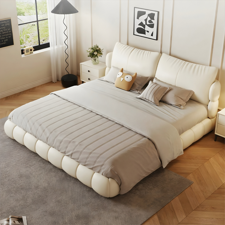 FENRO Modern Scratch-Proof Leather Bedframe - Cassa Haus Singapore