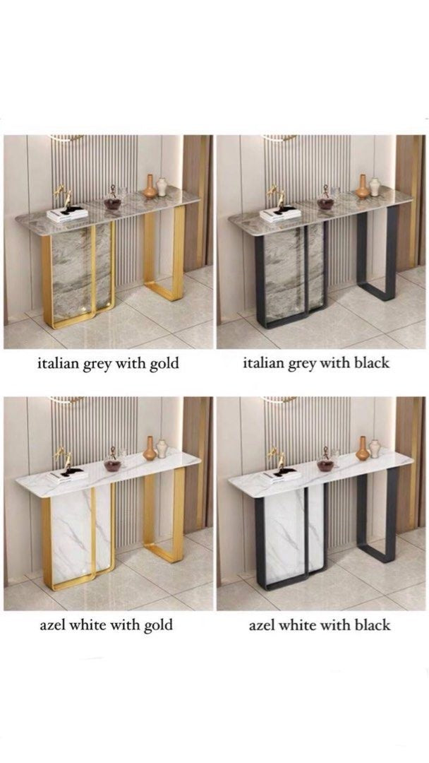 CELERIA Modern Marble Console Table