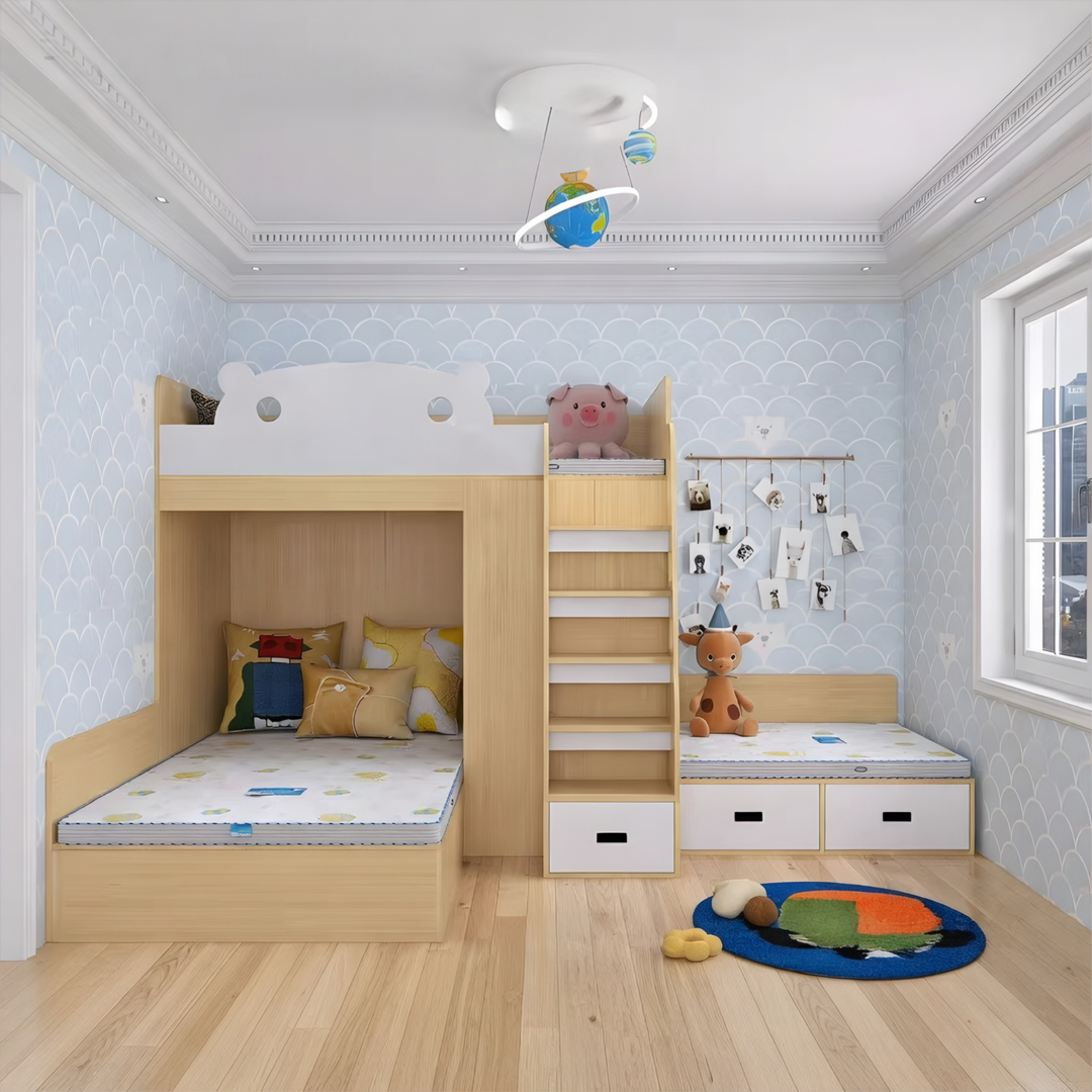 COVI Modern Double Decker Children’s Bedframe - Cassa Haus Singapore