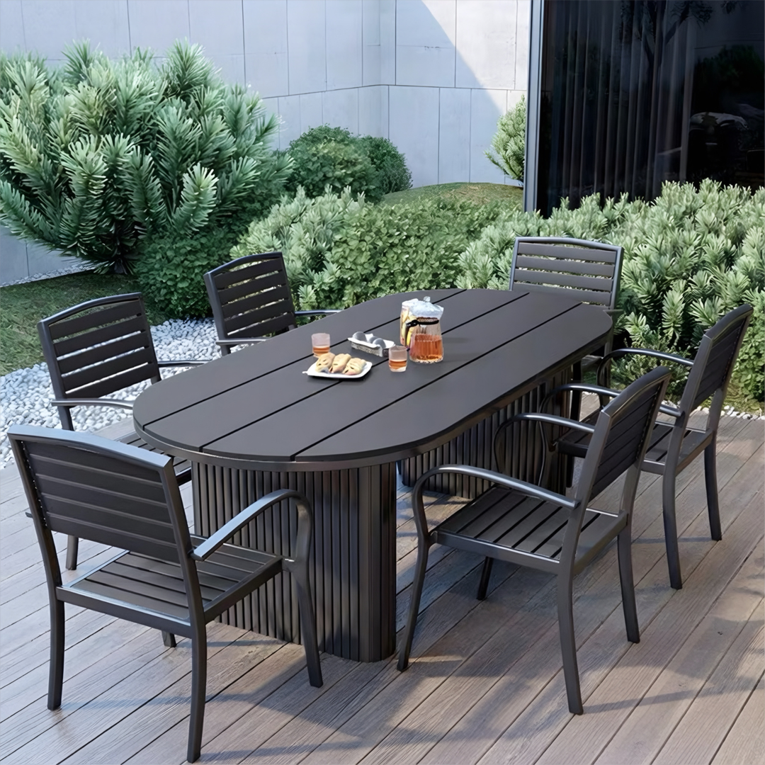 ZERVAQUE Modern Outdoor Dining Table and Chairs - Cassa Haus Singapore