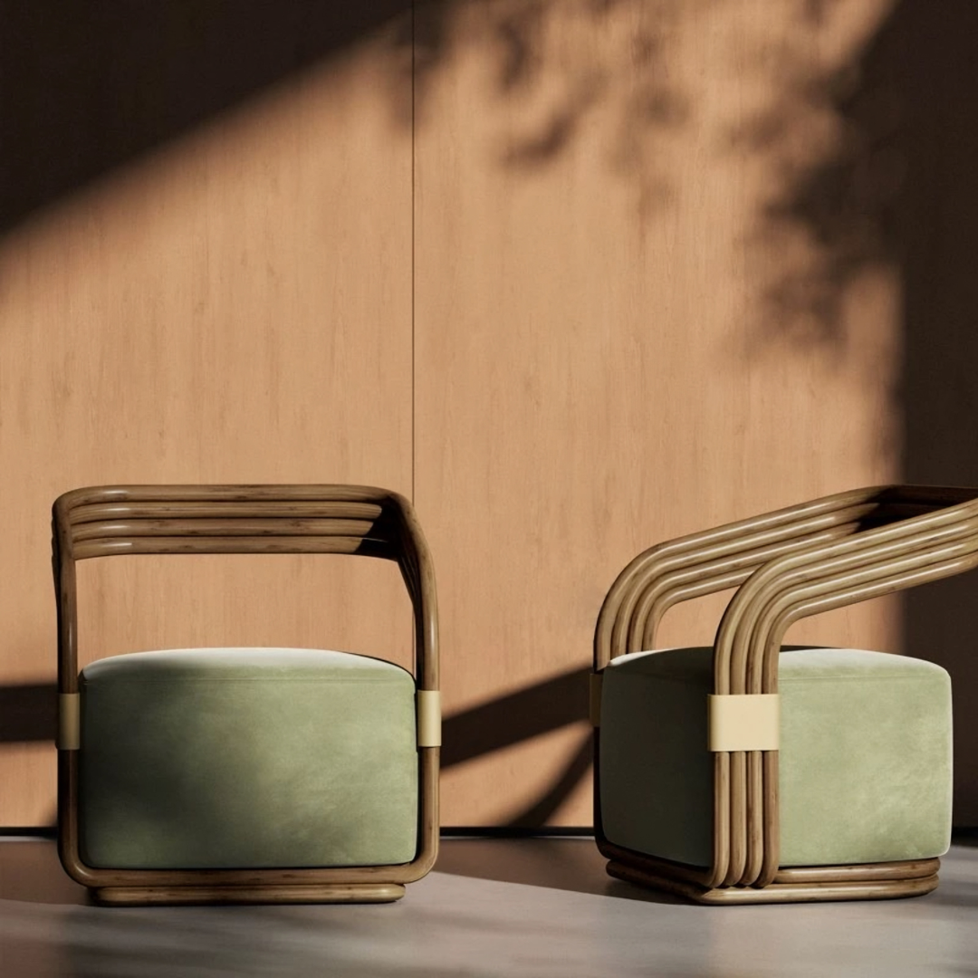 ELMWICK Modern Rattan Lounge Chair - Cassa Haus Singapore