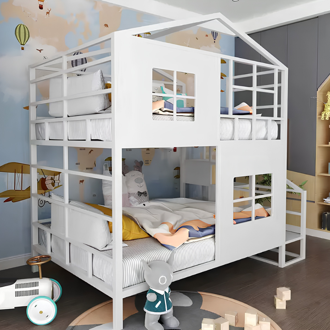 WILO Modern Children’s Double Decker Bedframe - Cassa Haus Singapore