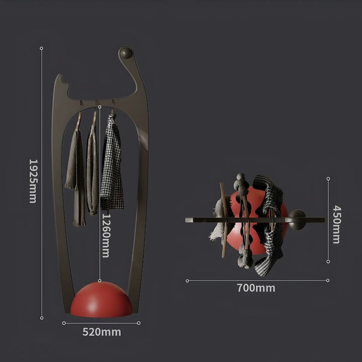 KYNTRA Modern Sculptural Clothing Rack
