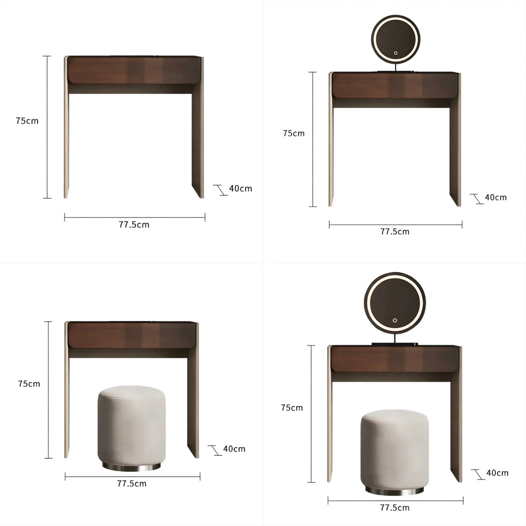 VALTERRA Modern Walnut Vanity Table