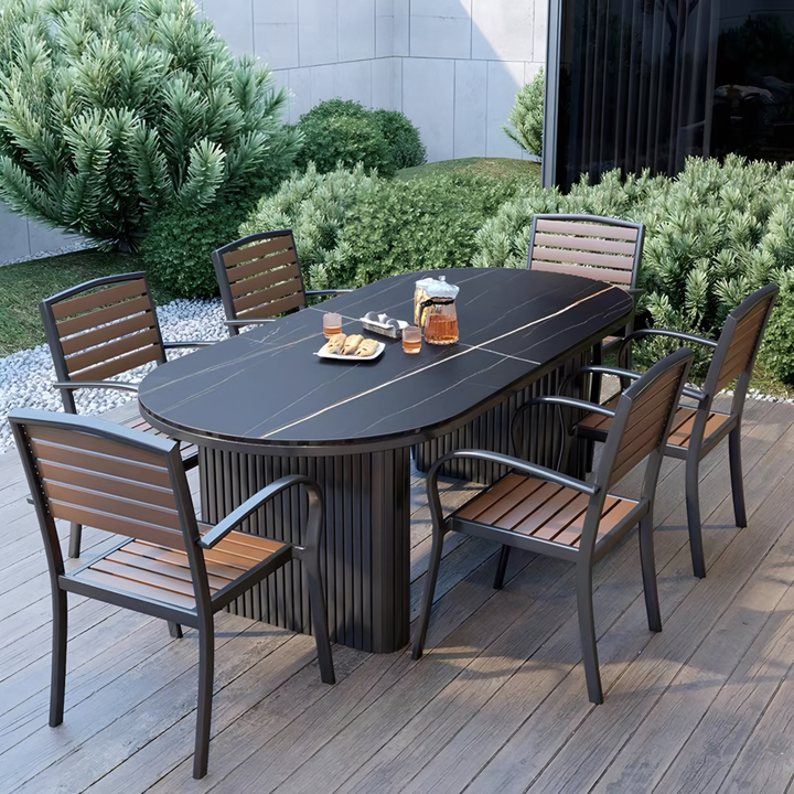 ZERVAQUE Modern Outdoor Dining Table and Chairs - Cassa Haus Singapore