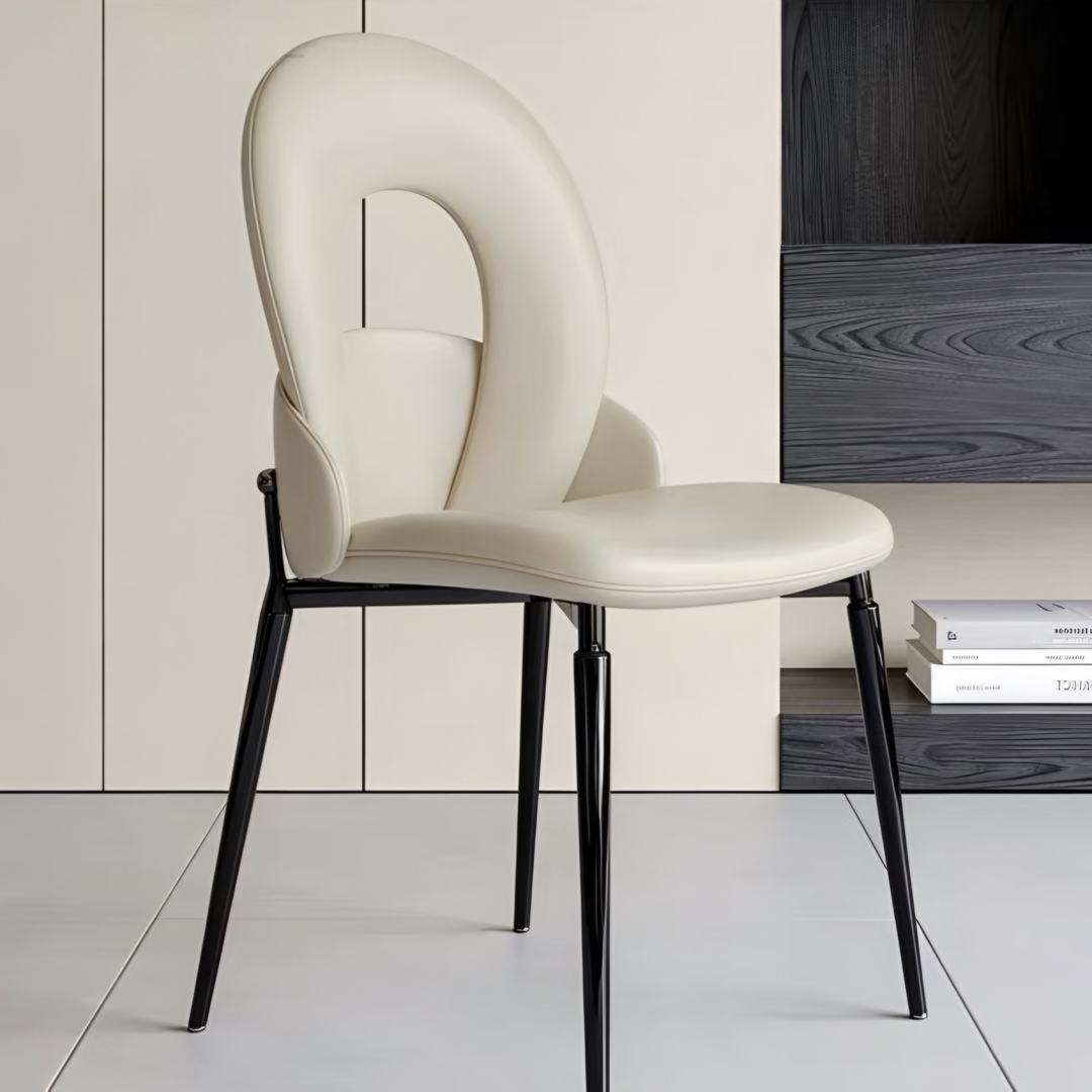 ISADORA Modern Leather Dining Chair - Cassa Haus Singapore