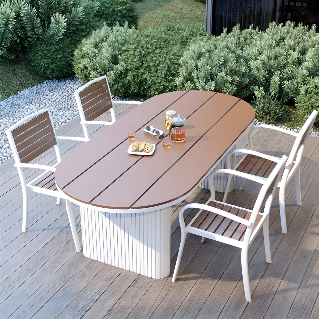 ZERVAQUE Modern Outdoor Dining Table and Chairs - Cassa Haus Singapore