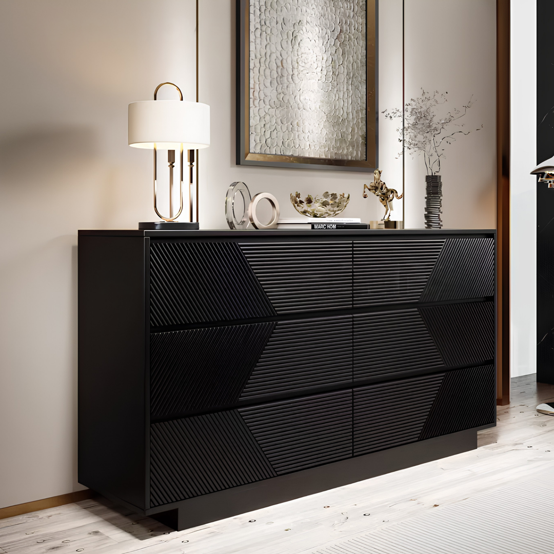 VETTORE Modern Solid Wood Chest of Drawers - Cassa Haus Singapore