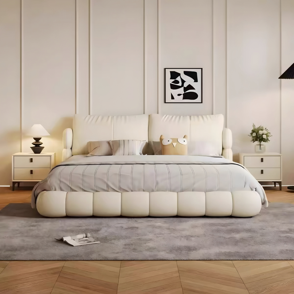 FENRO Modern Scratch-Proof Leather Bedframe - Cassa Haus Singapore