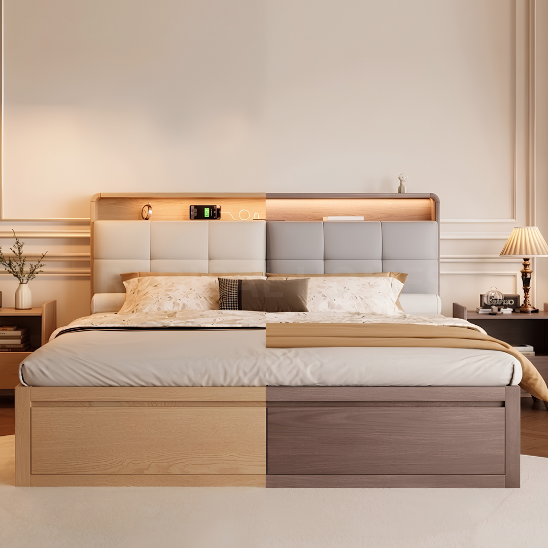 TAZMER Modern Multipurpose Storage Bedframe - Cassa Haus Singapore