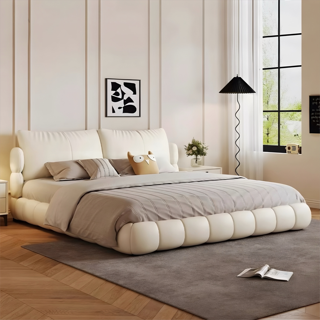 FENRO Modern Scratch-Proof Leather Bedframe - Cassa Haus Singapore