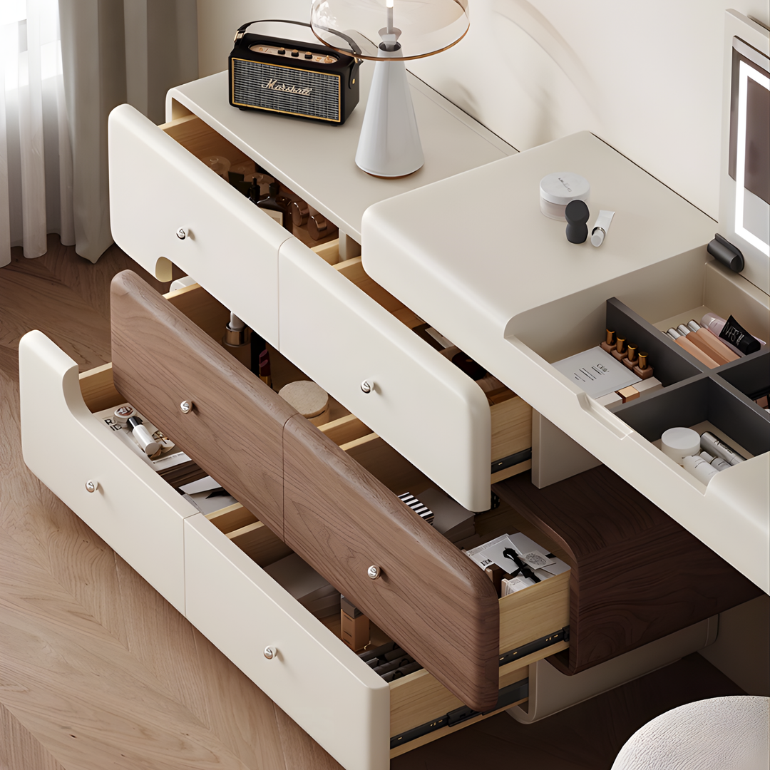 CAVENZA Modern Minimalist Vanity Table with Storage Drawers - Cassa Haus Singapore