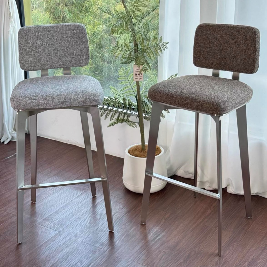 RYVANO Modern Fabric Bar Stool