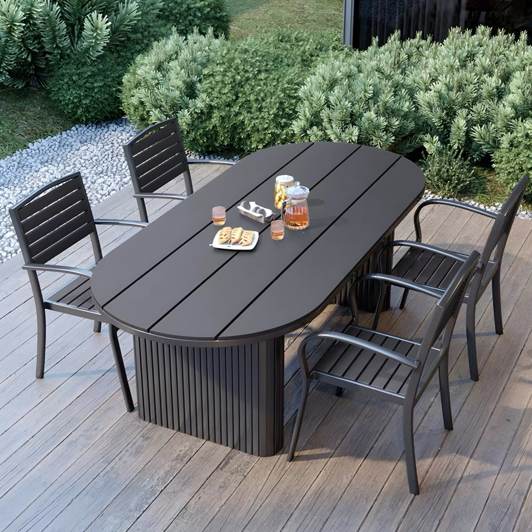 ZERVAQUE Modern Outdoor Dining Table and Chairs - Cassa Haus Singapore