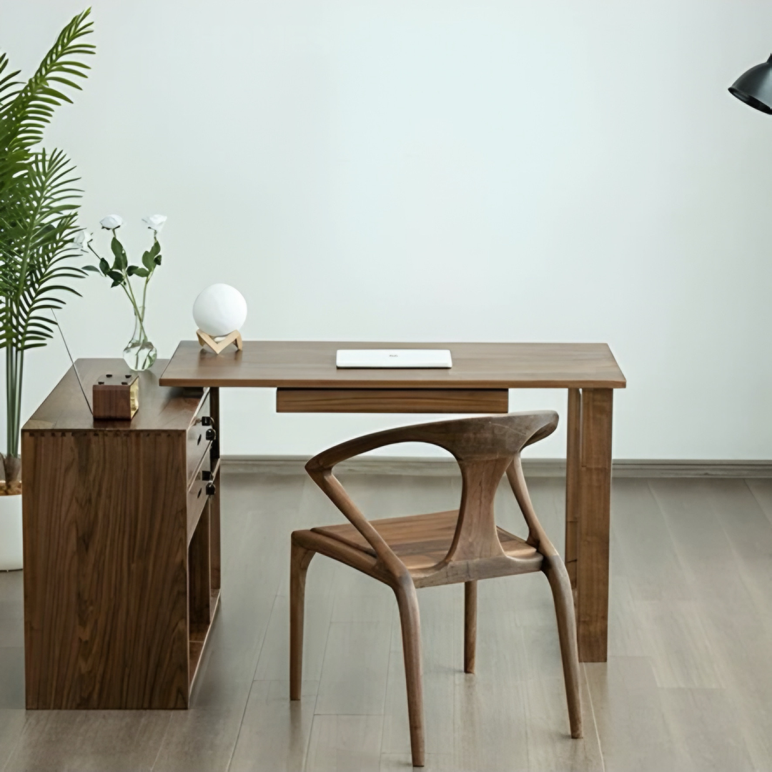 REDFORD Modern Walnut Wood Study Table