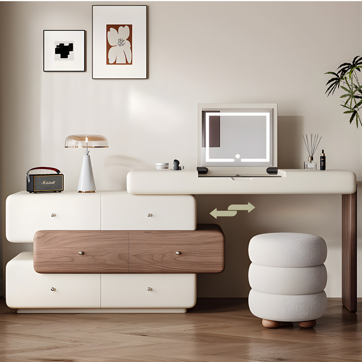 CAVENZA Modern Minimalist Vanity Table with Storage Drawers - Cassa Haus Singapore