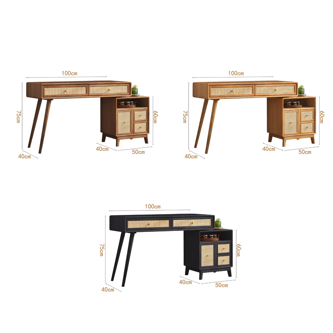 TAVENNE Rustic Solid Wood Vanity Table