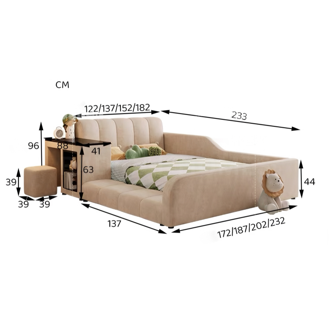 DOVEN Modern Leather Children’s Storage Bedframe - Cassa Haus Singapore