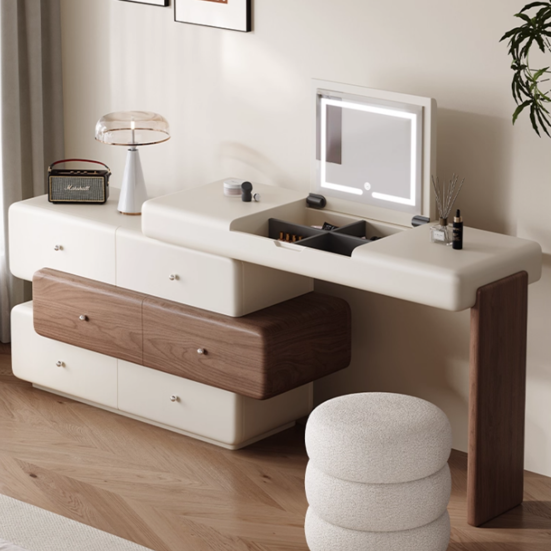 CAVENZA Modern Minimalist Vanity Table with Storage Drawers - Cassa Haus Singapore