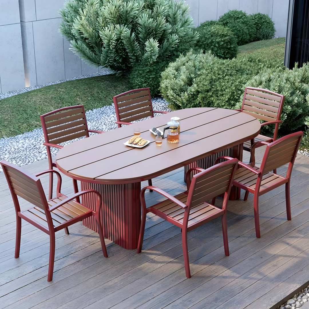 ZERVAQUE Modern Outdoor Dining Table and Chairs - Cassa Haus Singapore