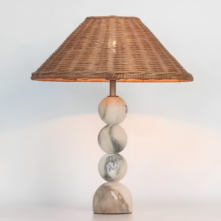 CORWINDA Rustic Marble Table Lamp - Cassa Haus Singapore