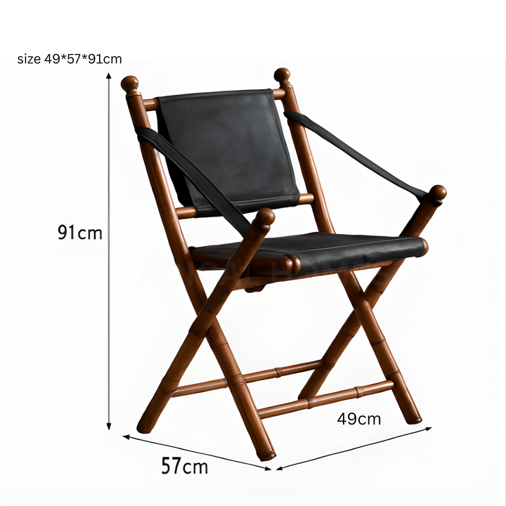 BEXI Modern Leather Folding Study Chair - Cassa Haus Singapore