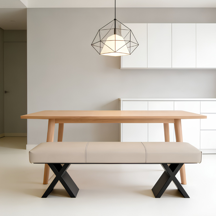 CALVINO Modern Leather Bench - Cassa Haus Singapore