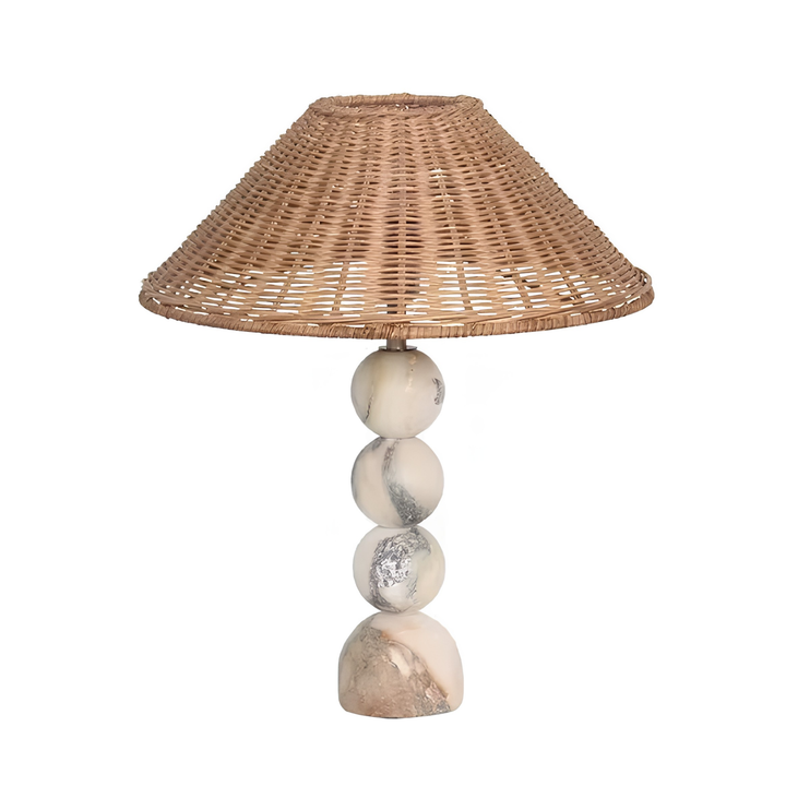 CORWINDA Rustic Marble Table Lamp - Cassa Haus Singapore