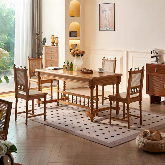 VALOIS Victorian Solid Wood Dining Table - Cassa Haus Singapore