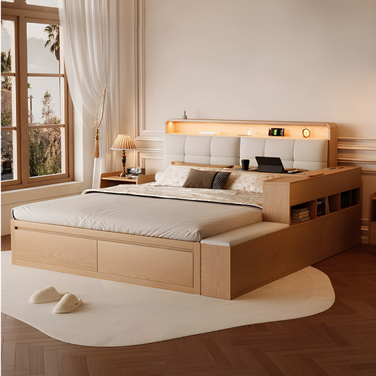 TAZMER Modern Multipurpose Storage Bedframe - Cassa Haus Singapore