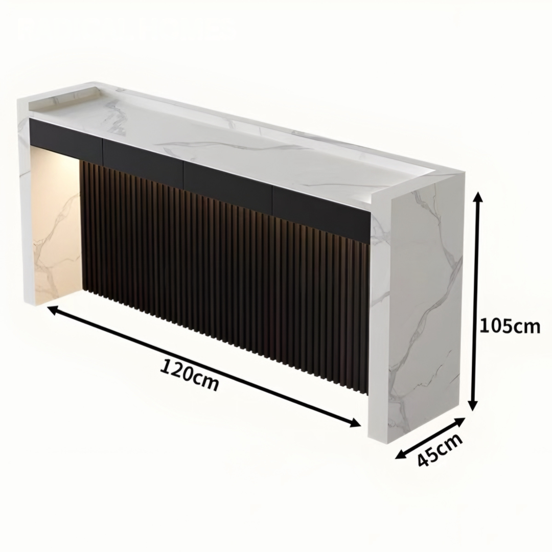MARVETH Modern Sintered Stone Bar Table - Cassa Haus Singapore