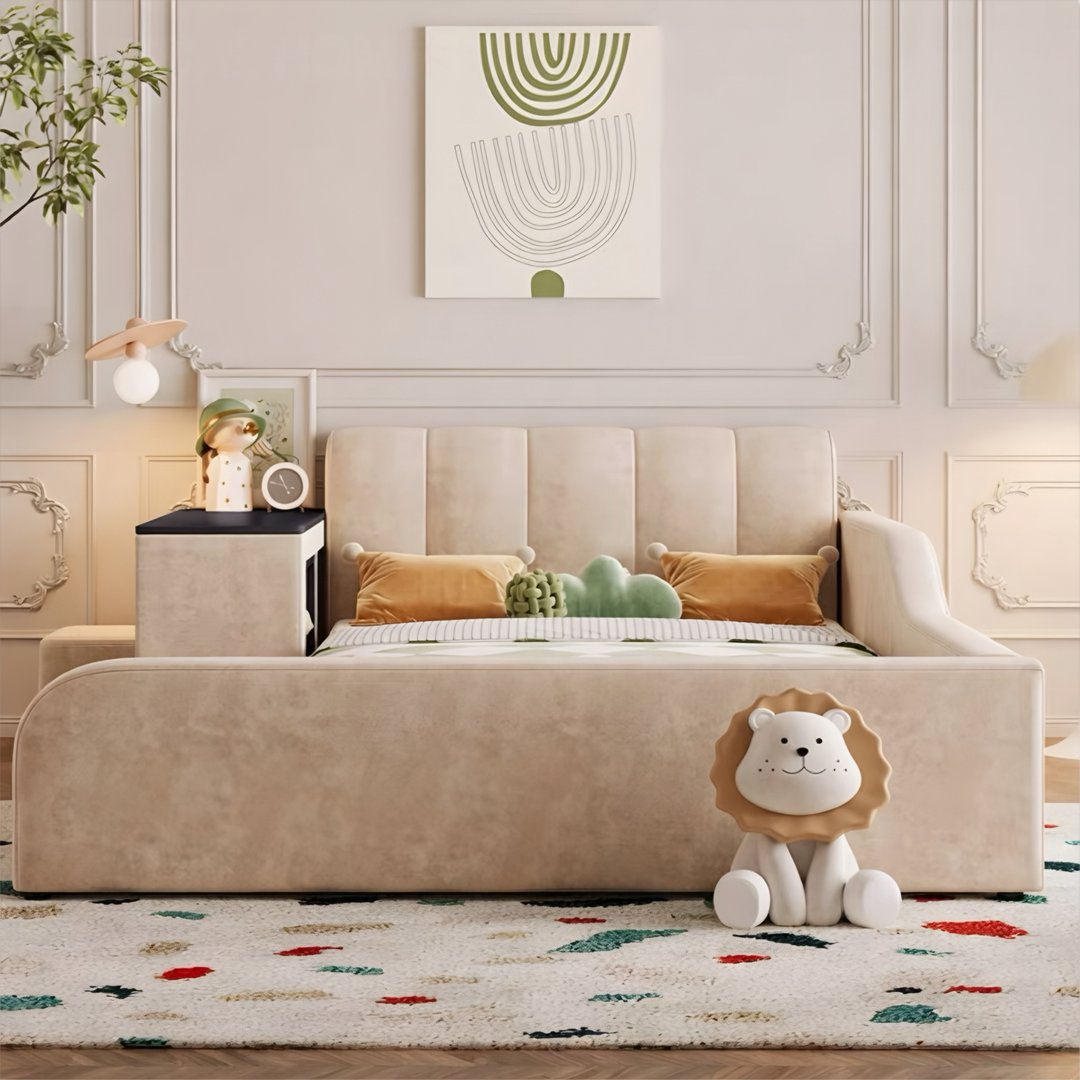 DOVEN Modern Leather Children’s Storage Bedframe - Cassa Haus Singapore