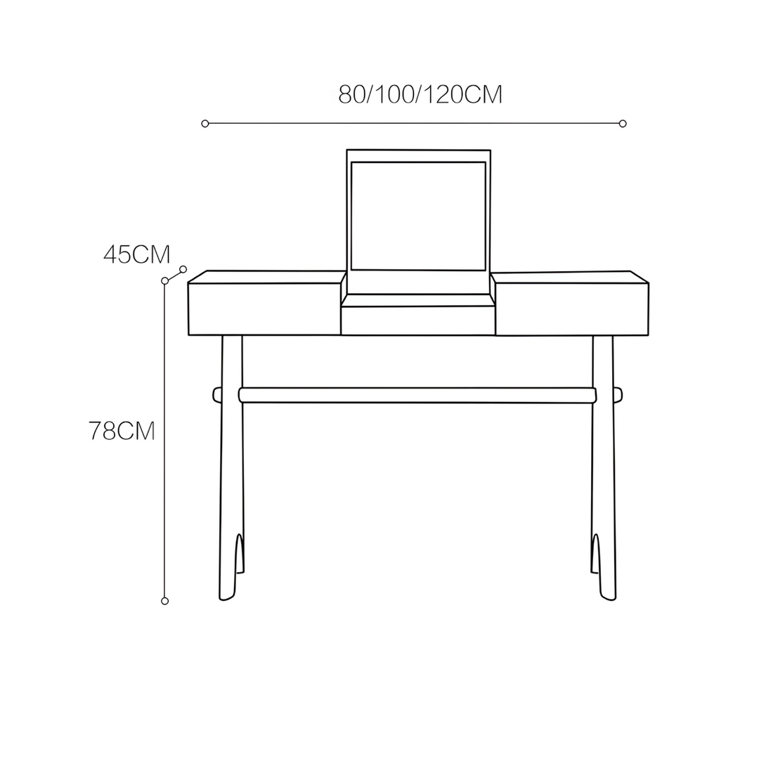 ELQAREN Modern Solid Wood Vanity Table