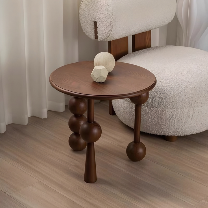 ZELVAN Mid Century Solid Wood Side Table - Cassa Haus Singapore