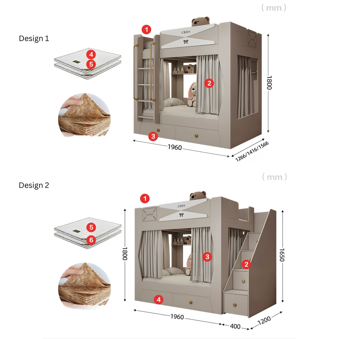 IZEN Modern Double Decker Bedframe
