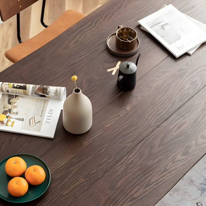GILDEDGE Mid Century Solid Wood Dining Table