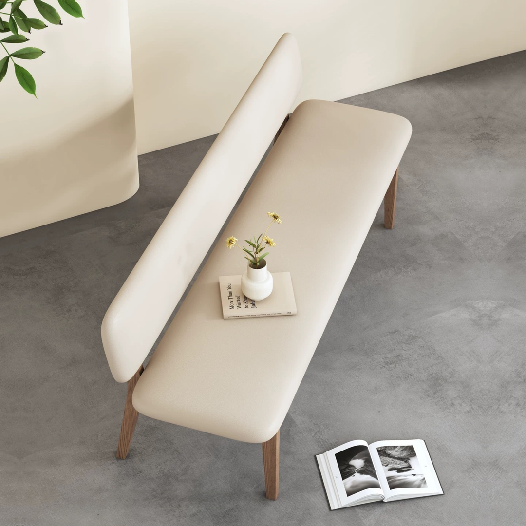 SELVANO Modern Leather Bench