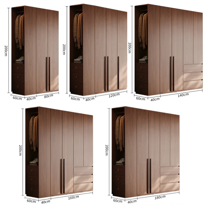 SEVRIC Modern Walnut Wardrobe