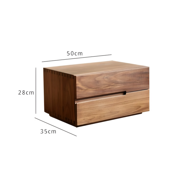 RYVAN Modern Solid Wood Bedside Table